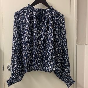 Ulla Johnson  Blue flowered print blouse
